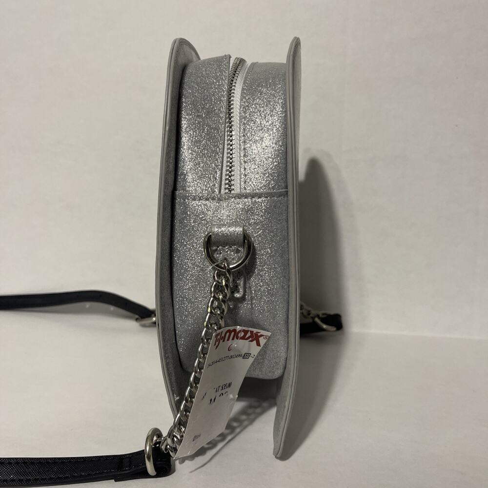 Mad Engine Fine By Me Glitter Silver Ghost Crossbody Bag‎ NEW - Picture 7 of 10